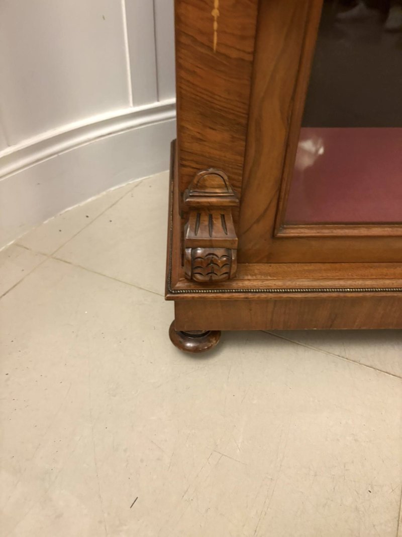 Attractive Antique Mid-19th Century Inlaid Mahogany Side / Display Cabinet